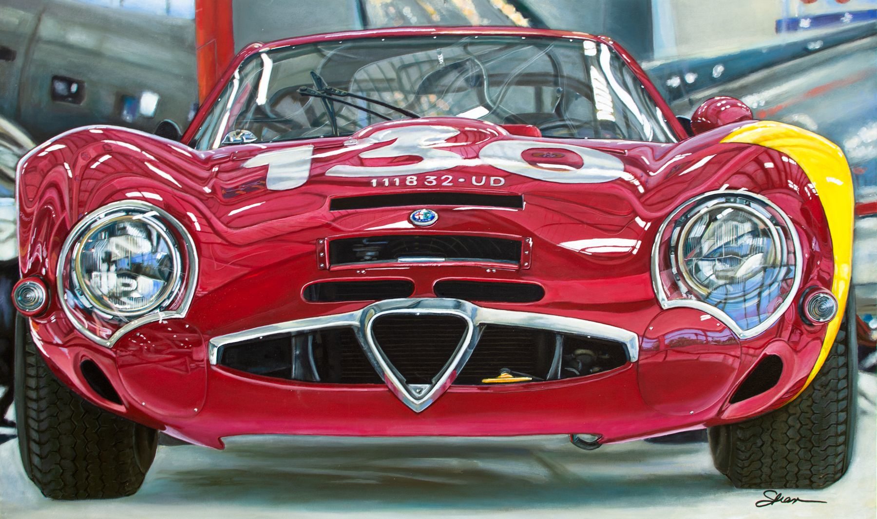 1965 Alfa Romeo Giulia TZ2 Limited Edition Fine Art Print LE 25