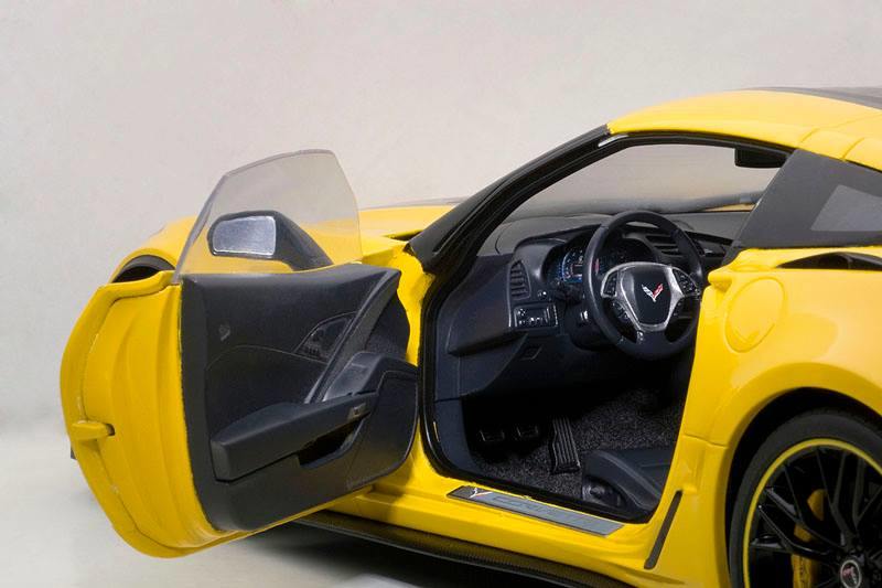 2016 Corvette C7.R Edtion Z06 in Yellow Model in 1:18 Scale by