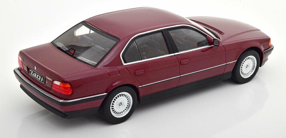 1994 BMW 740I (E38) Dark Red Metallic in 1:18 scale by KK Diecast