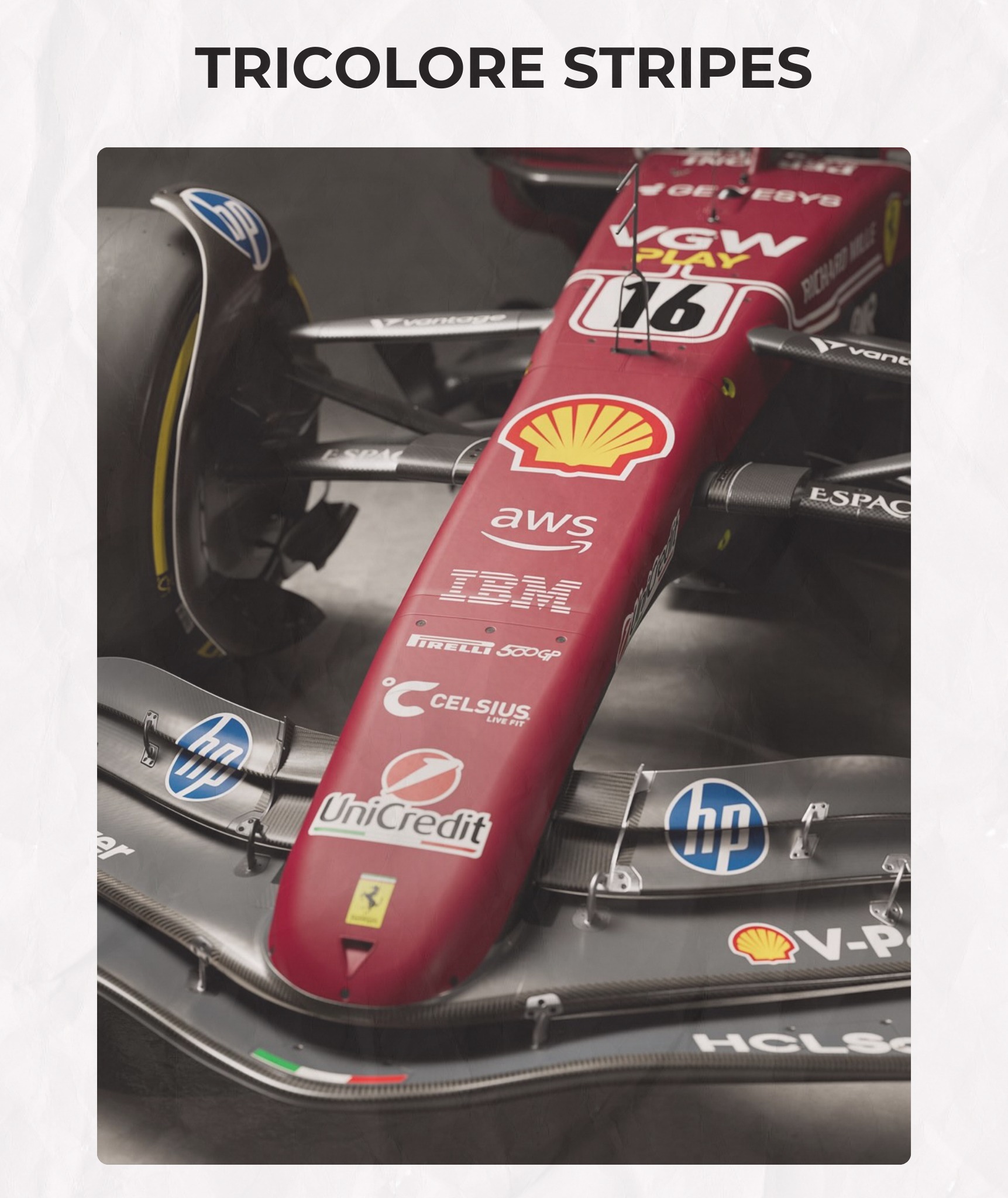 Ferrari SF25 #16 2025 Monza GP Charles Leclerc Lauda 50th