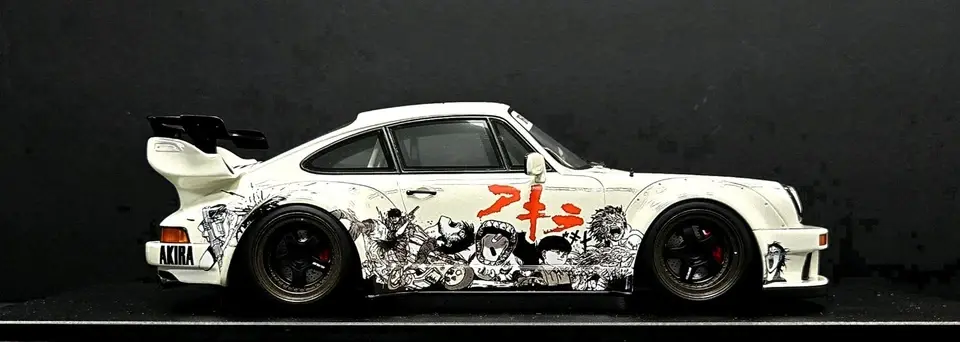 2024 RWB Akira Glacier White in 1:18 scale by GT Spirit