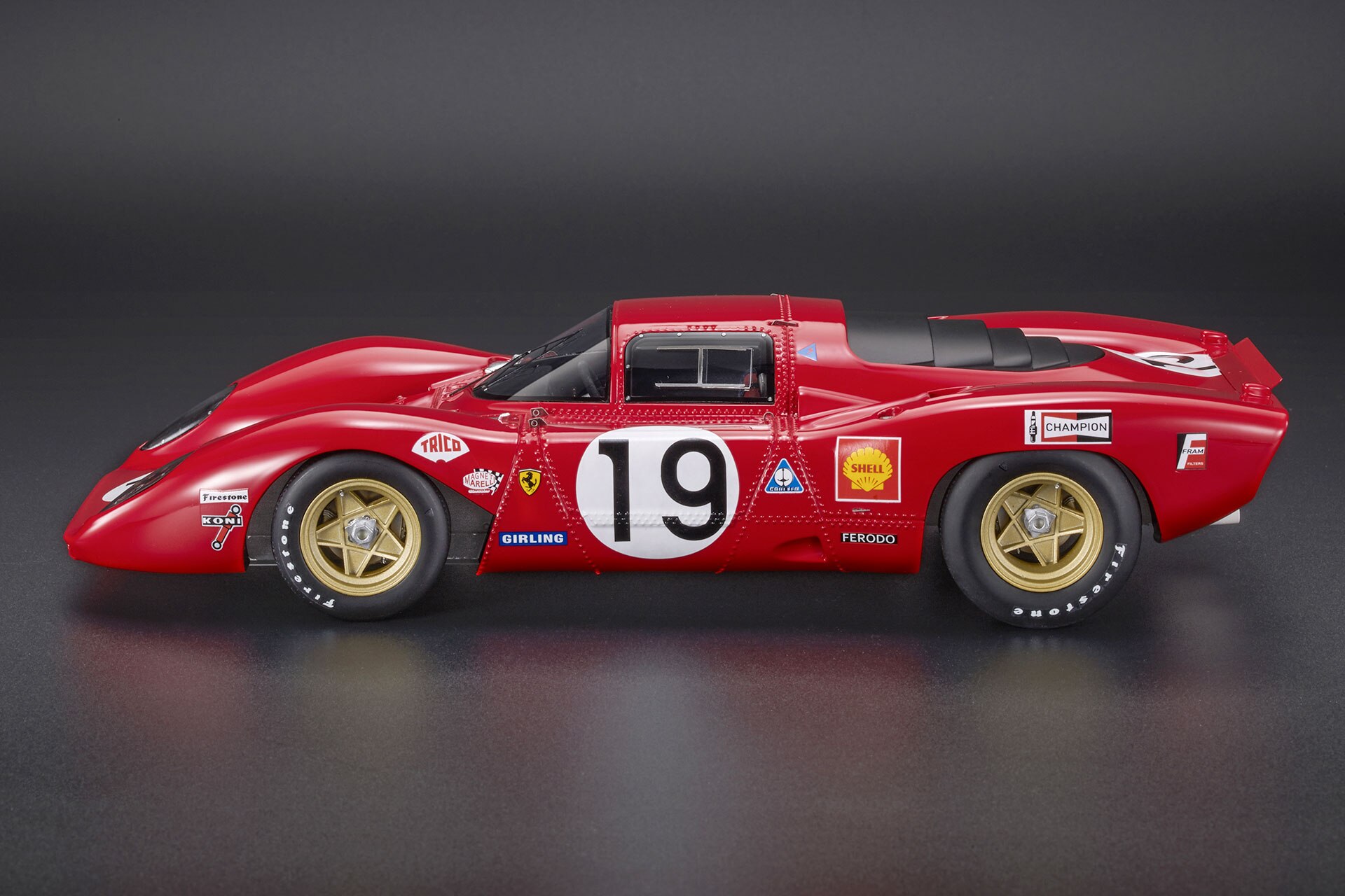 Ferrari 312P 3.0L V12 Coupe #19 1969 Le Mans 24h in 1:18 scale by