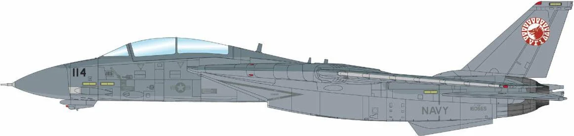 F-14A Tomcat 160665 VF-1 US Navy (w/optional decal) in 1:72 scale