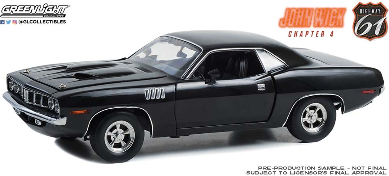 1971 Plymouth Hemi Cuda - John Wick Chapter 4 1:18
