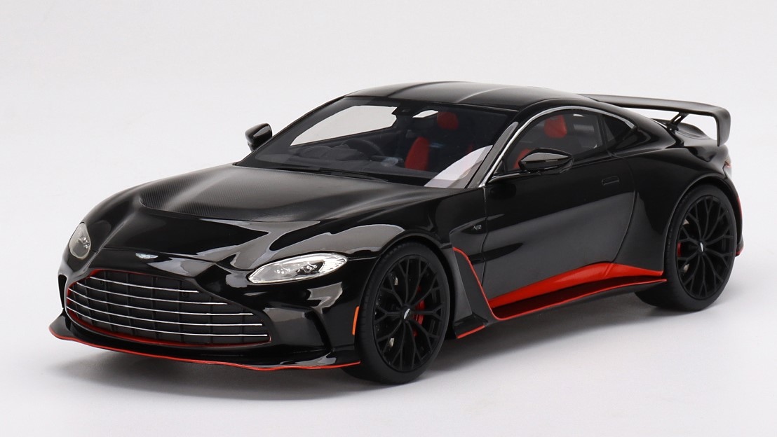 Aston Martin V12 Vantage Jet Black in 1:18 scale by Topspeed