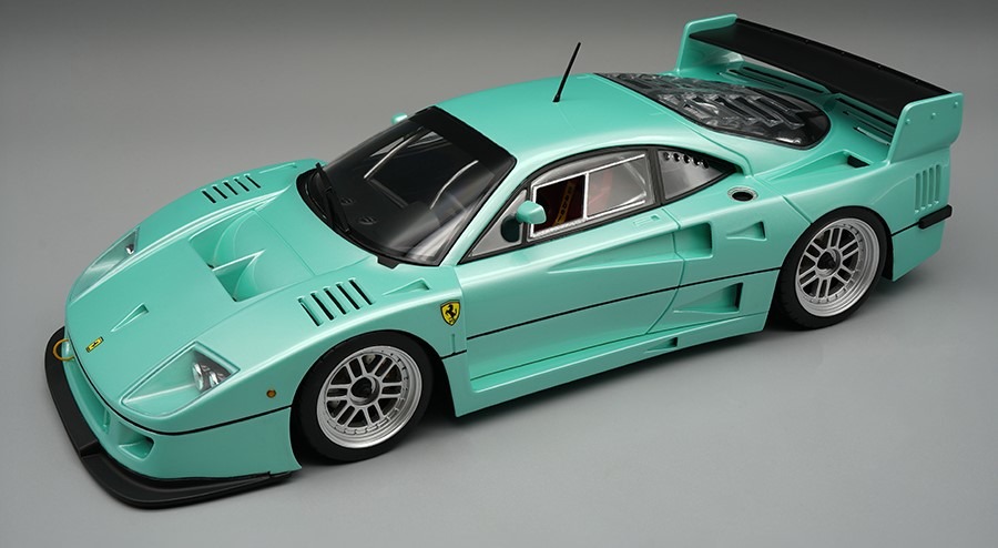 Ferrari F40 LM 1996 Press Version Light Metallic Blue in 1