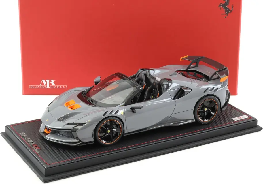 Ferrari SF90 XX Spider Grigio Nardo LE 49 in 1:18 scale by MR