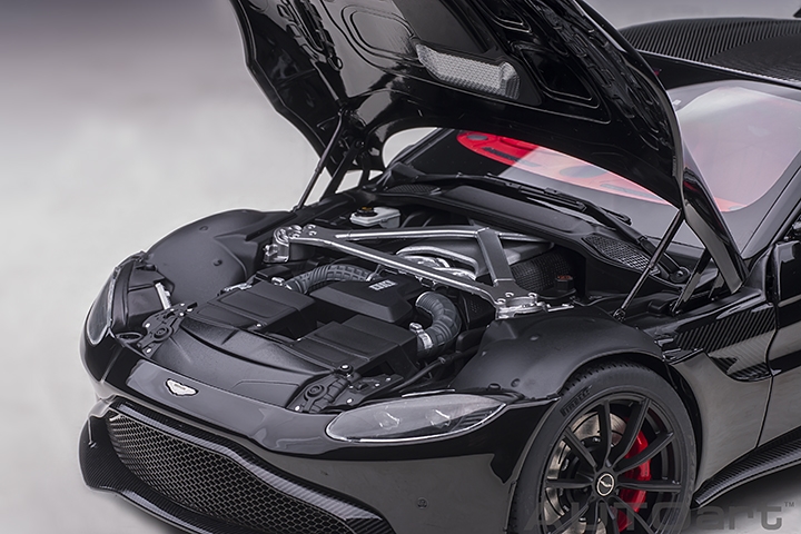 2019 Aston Martin Vantage Jet Black in 1:18 Scale by AUTOart
