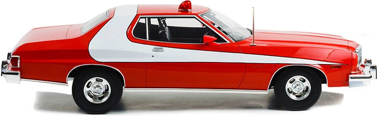 Ford Gran Torino Starsky & Hutch 1976 – Miniature 1/24 – GREENLIGHT – Version Patinée – Collection