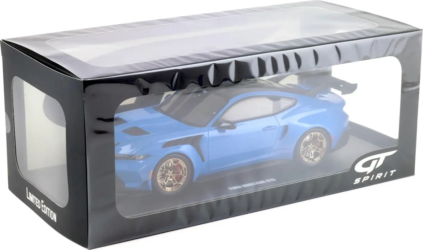 2024 Ford Mustang GTD Grabber Blue in 1:18 scale by GT Spirit