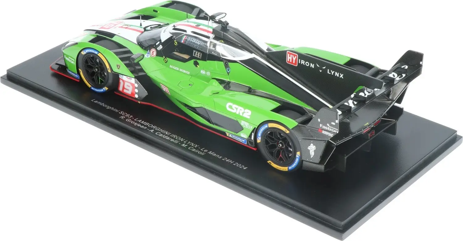 Lamborghini SC63 #19 2024 24h Le Mans in 1:18 scale by Spark
