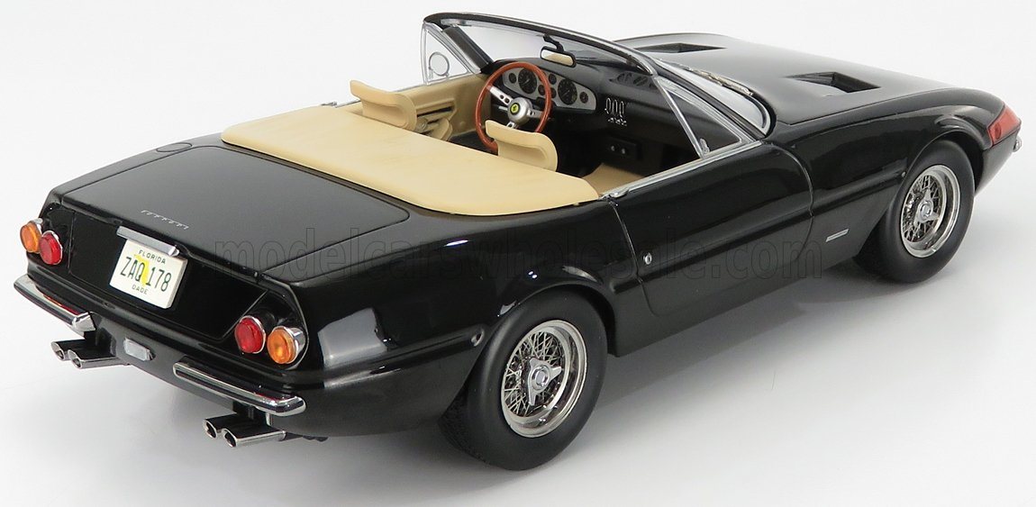 Miami Vice FERRARI 365 GTS DAYTONA SPYDER Black in 1:18
