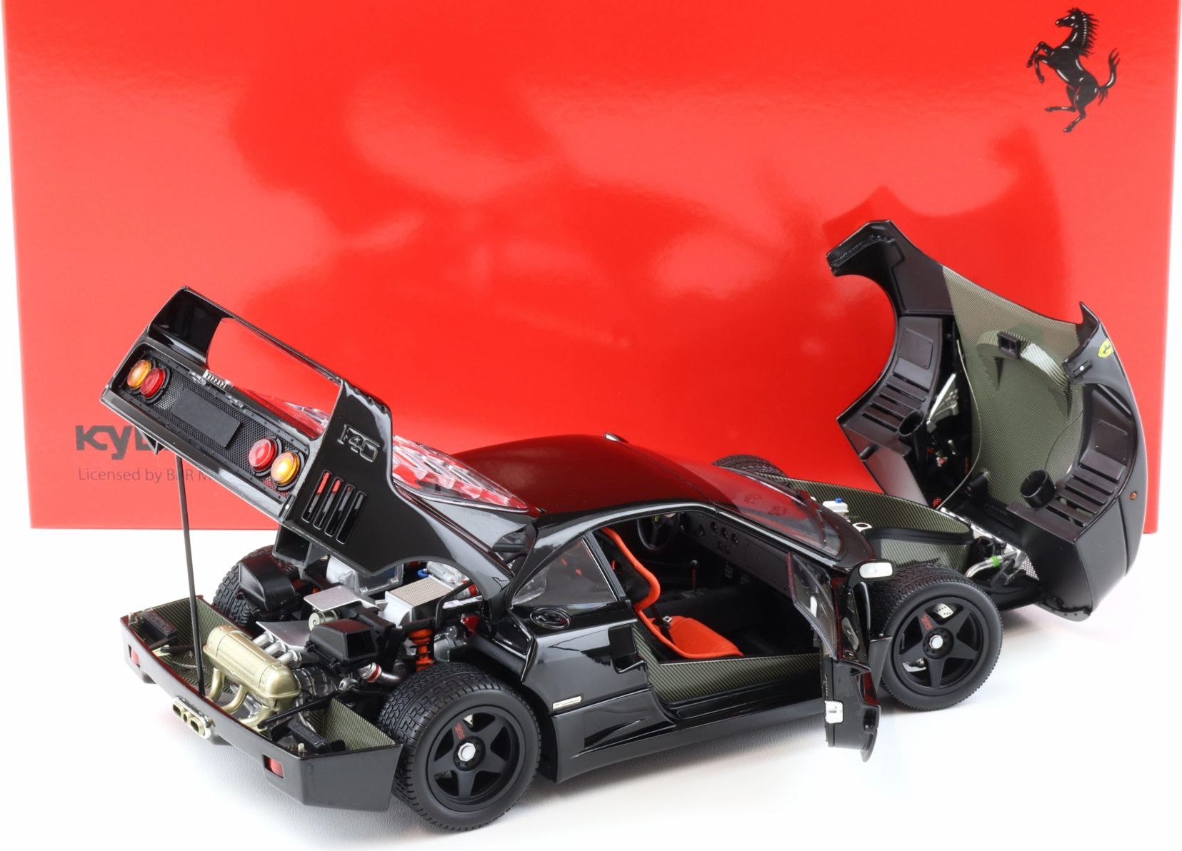 Ferrari F40 in Black in 1:18 scale by Kyosho Diecast Models
