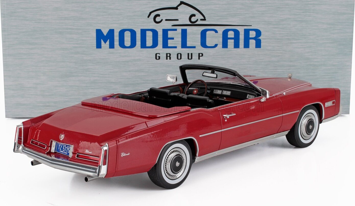 1976 Cadillac Eldorado Cabriolet Open Top Red in 1:18 scale by MCG