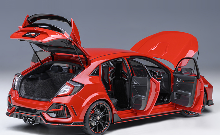 2021 Honda Civic Type R FK8 Flame Red in 1:18 scale by AUTOart