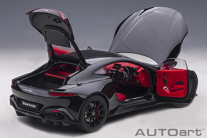 2019 Aston Martin Vantage Jet Black in 1:18 Scale by AUTOart