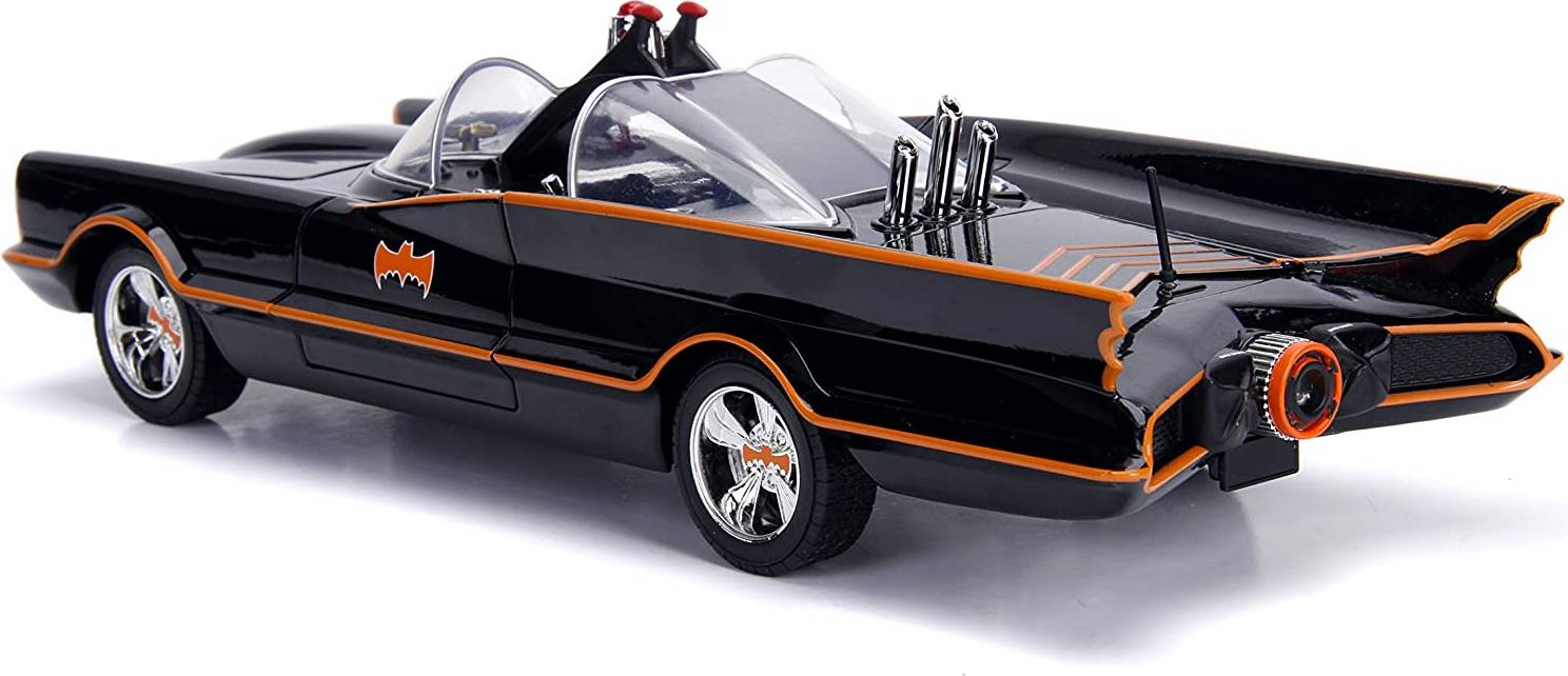 1966 Batmobile w/Lights & Batman & Robin Figures 1:18 by Jada
