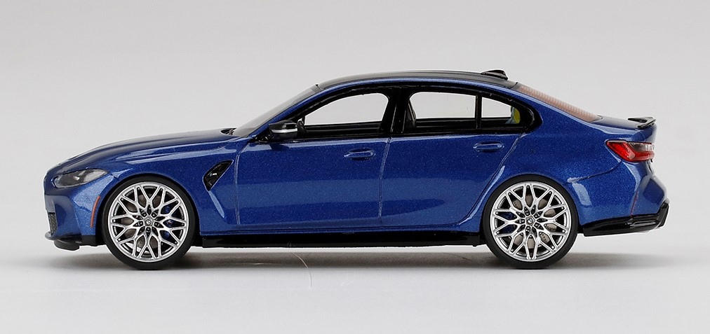 BMW M3 Competition (G80) Portimao Blue Metallic in 1:43 scale by