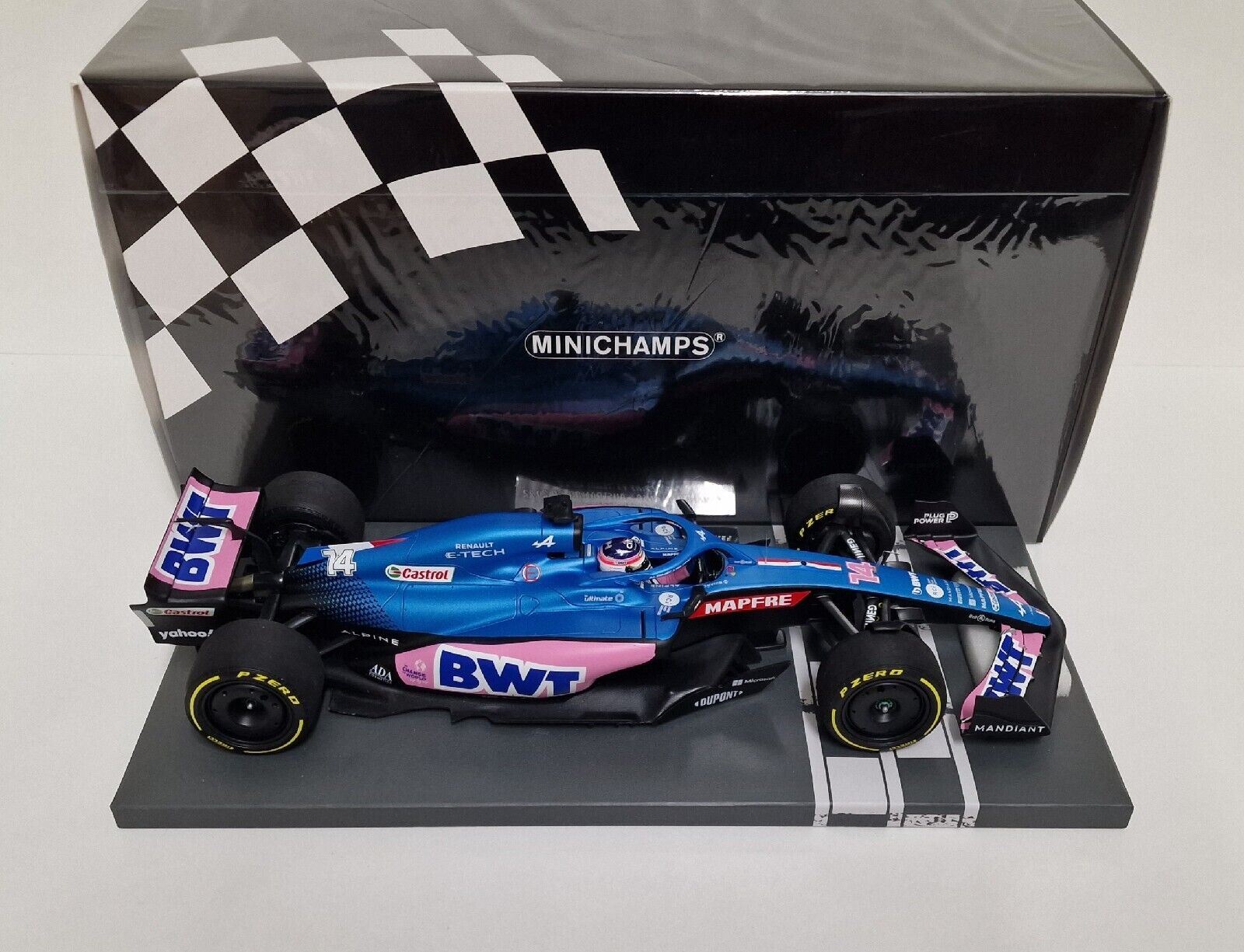 Fórmula 1 Alpine A522 Fernando Alonso Gp Bahrain 2022 1:18 Solido - 20 anos! Loja on-line de miniaturas colecionáveis