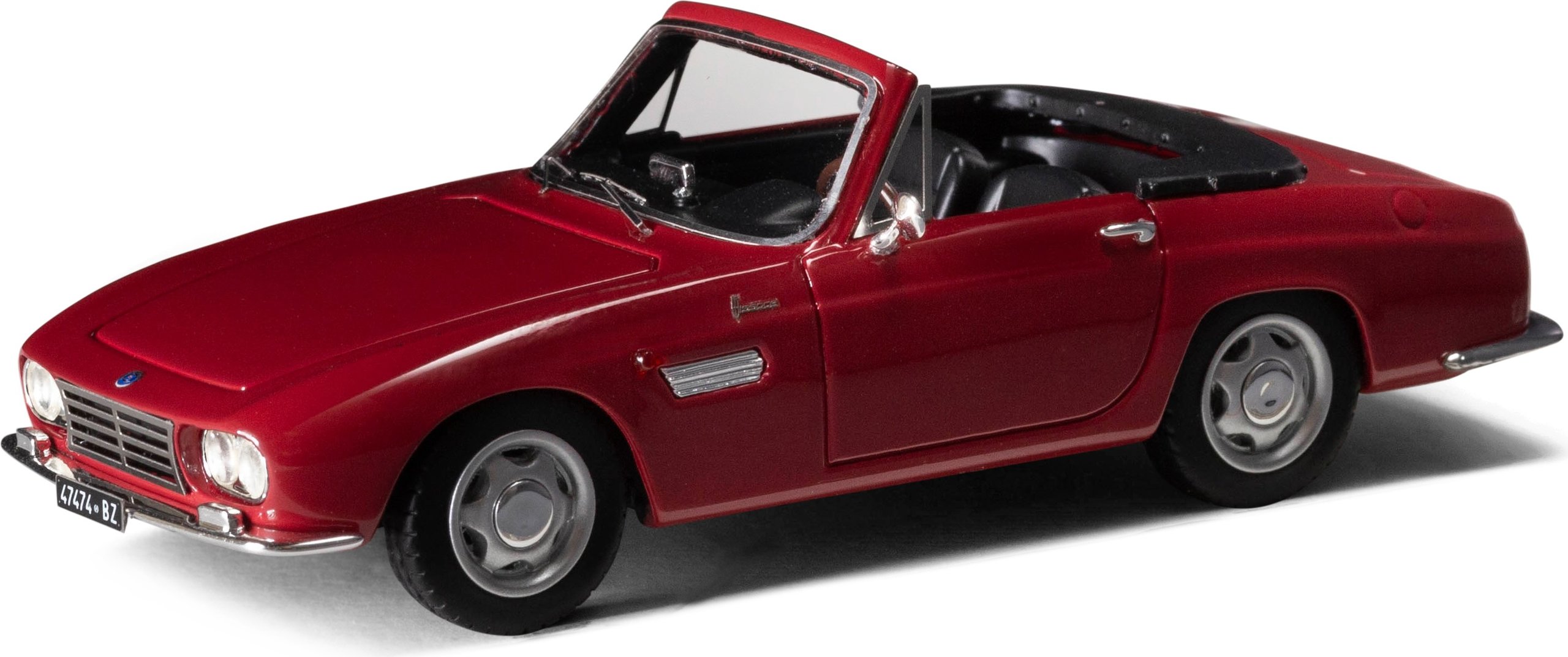 Miniature OSCA 1600 GT Cabriolet 1963 Rouge - Fissore - ESVAL MODELS 1/43 Résine
