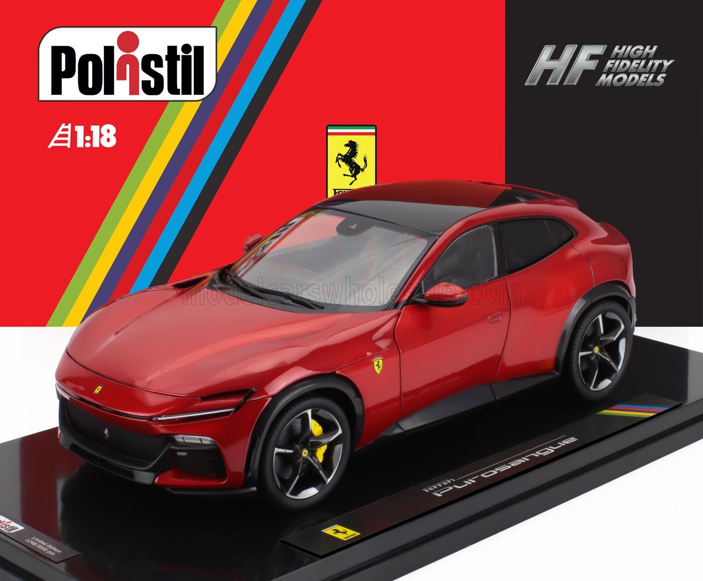 たか1/18 フェラーリ Purosangue 2022 ロッソコルサ 2022 Ferrari Purosangue Rosso Magma Red Metallic in 1:18 scale w