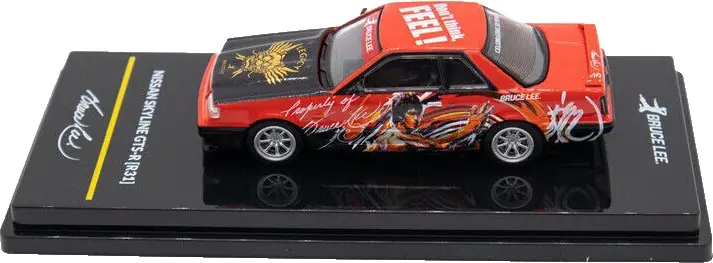 Nissan Skyline GTS-R (R31) Bruce Lee Red in 1:64 scale by Fine Scale Models