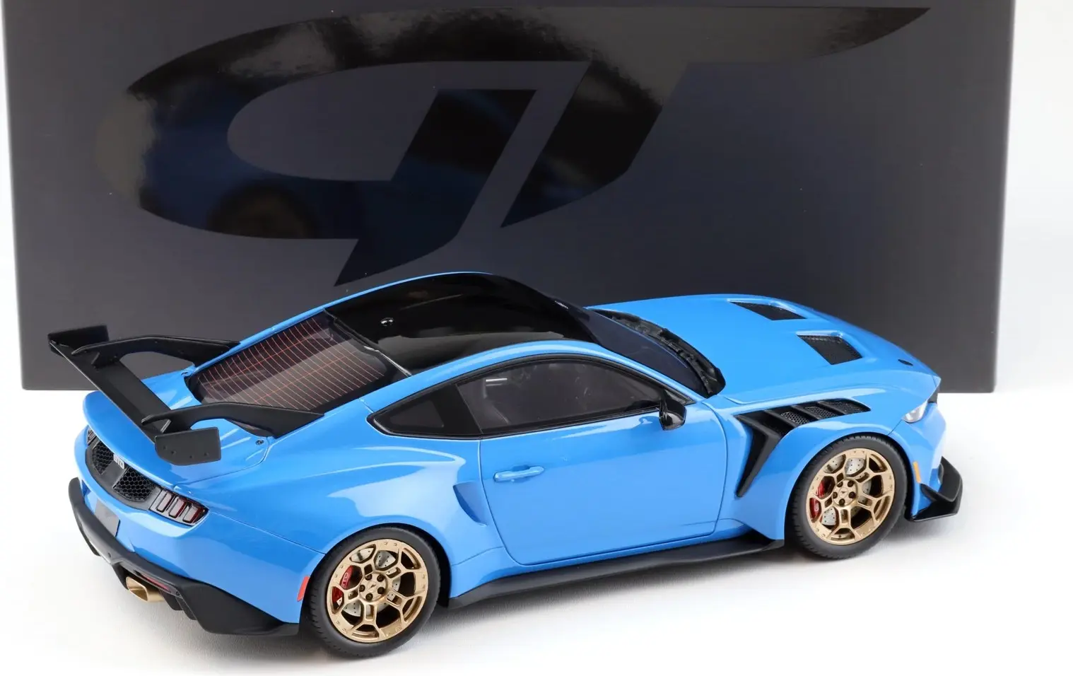 2024 Ford Mustang GTD Grabber Blue in 1:18 scale by GT Spirit