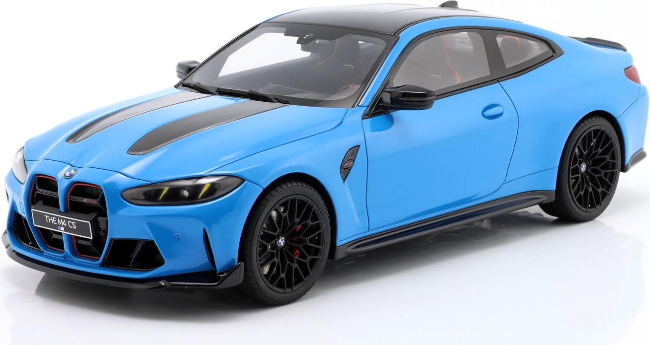 2024 BMW M4 CS Riviera Blue in 1:18 scale by GT Spirit