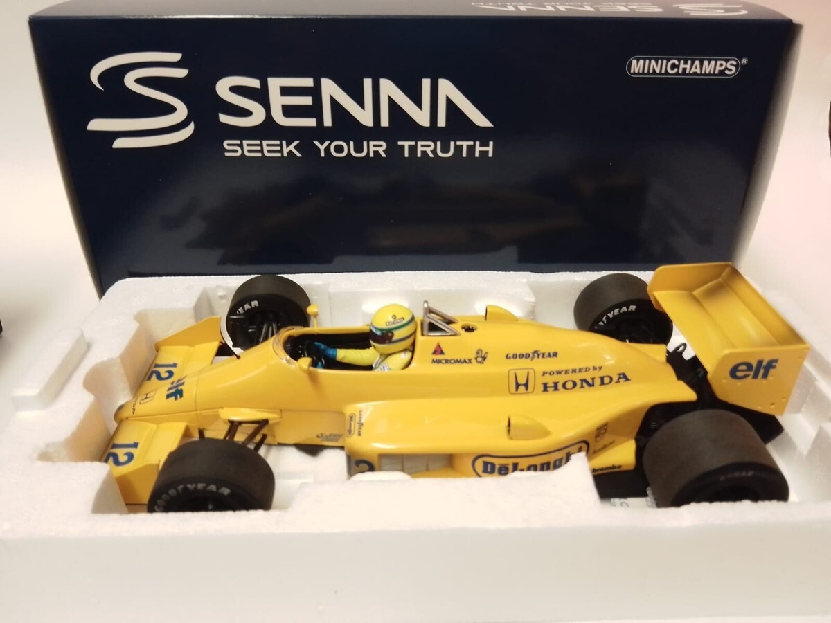 Model F1 1/43 Minichamps Lotus Honda 99T 1st win Monaco GP 1987 #12 A. Senna | Motorsport Maranello