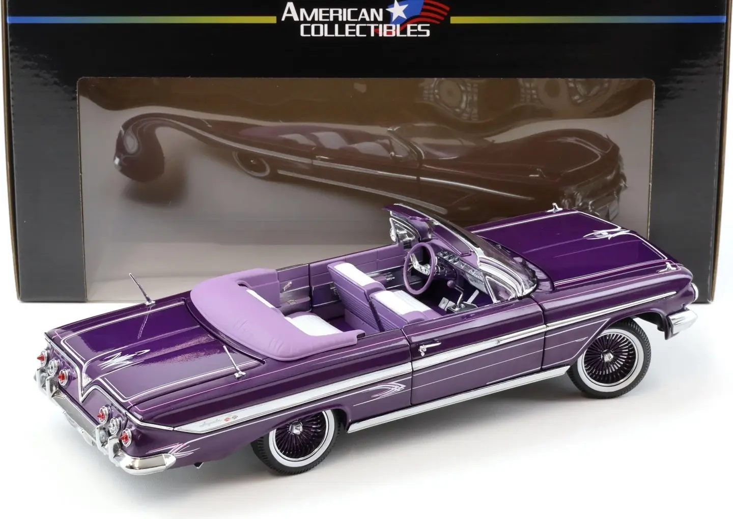 1961 Chevrolet Impala Convertible Lowrider in 1:18 scale SS-2111