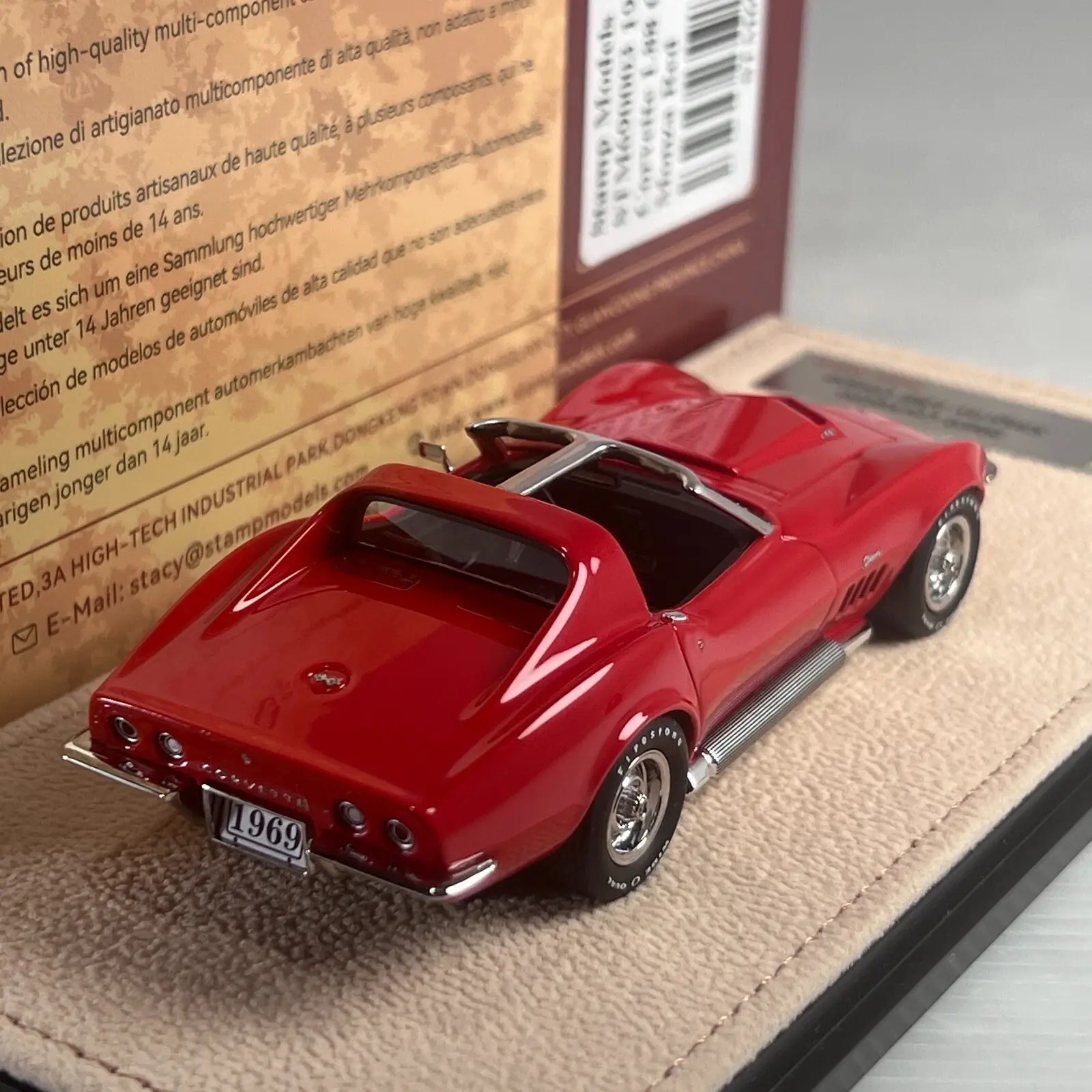 1969 Chevrolet Corvette L88 Coupe T Roof Monza Red in 1:43 scale