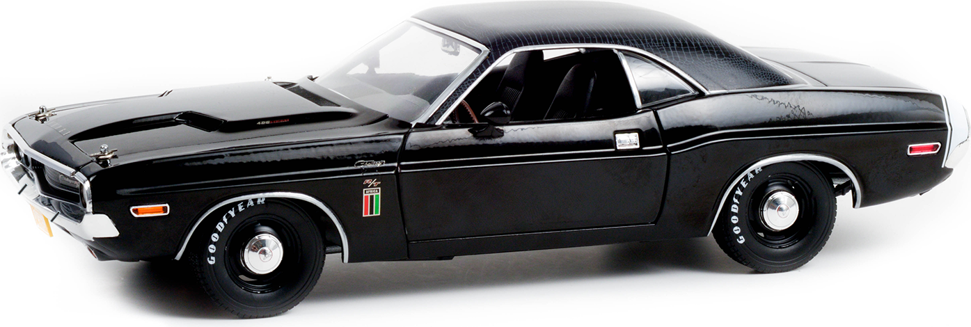 1970 DODGE CHALLENGER R/T 426 HEMI THE BLACK GHOST in 1:18