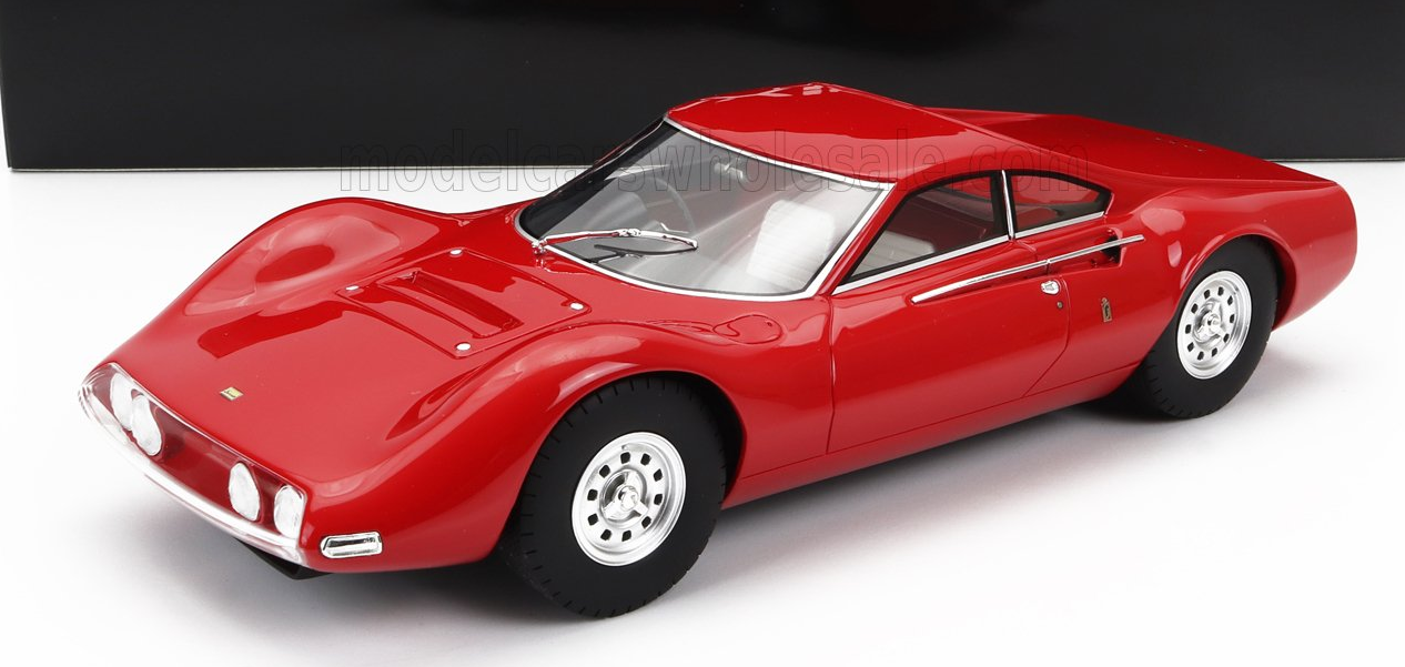 Maxima 1/18 Ferrari Dino Berlinetta 1965 - Modèle Réduit Rouge Pininfarina (résine, Occasion)