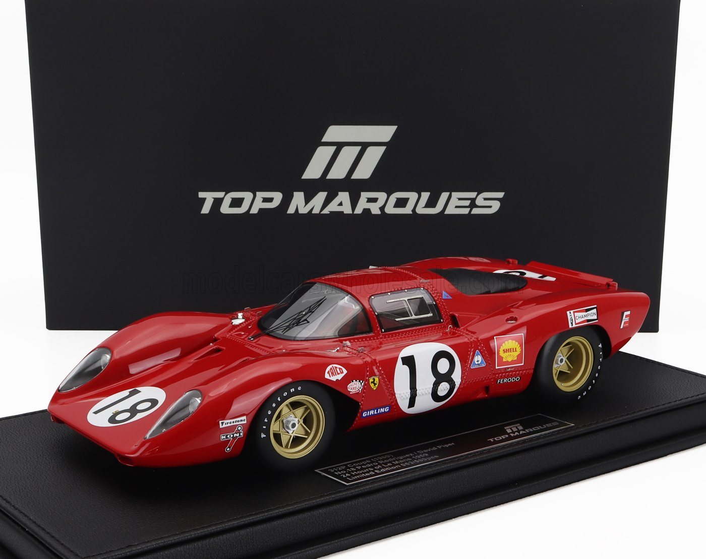 カスタム品 1/18 TOPMARQUES フェラーリ 312P Le Mans Ferrari 312P 3.0L V12 Coupe #18 1969 Le Mans 24h in 1:18 scale by