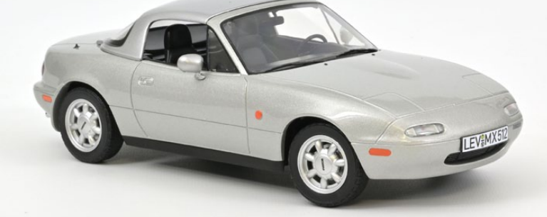 Norev 1/18 - Mazda MX-5 1989 - Couleur Argent - Neuve Sous Blister - Prévente