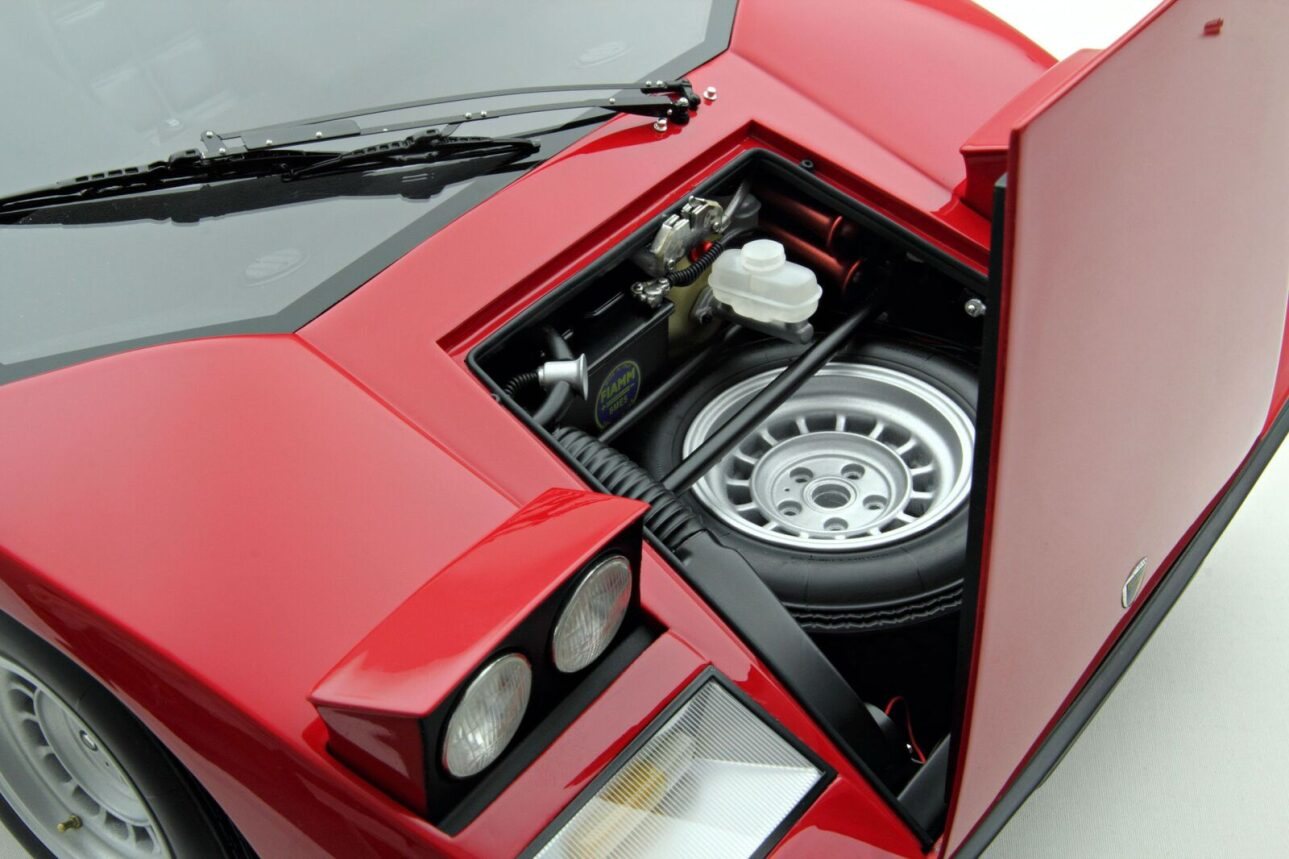 1974 Lamborghini Countach LP400 Red in 1:8 scale by Amalgam