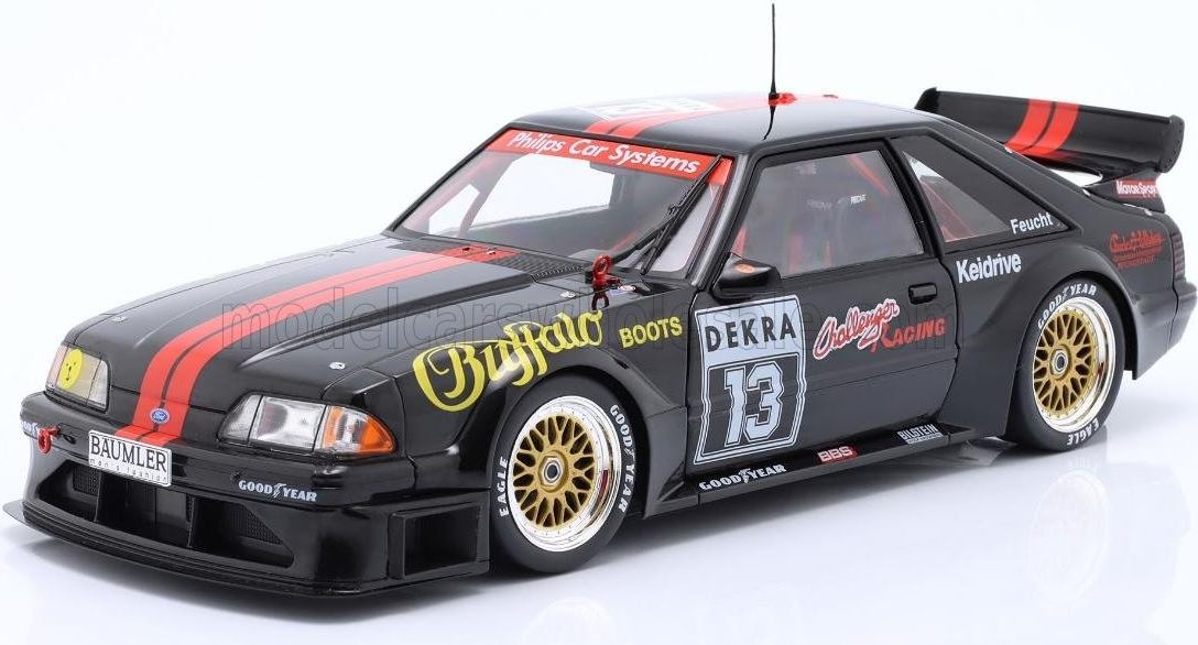 Modèle Réduit 1:18 Ford Mustang 5.0 DTM 1993 - Édition Limitée Buffalo Boots Racing, Pilote Jürgen Feucht | Collection Werk83