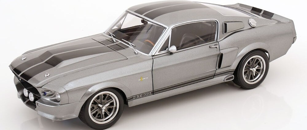 1967 Ford Mustang Shelby GT500 Eleanor Coupe Grey/Black in 1:12