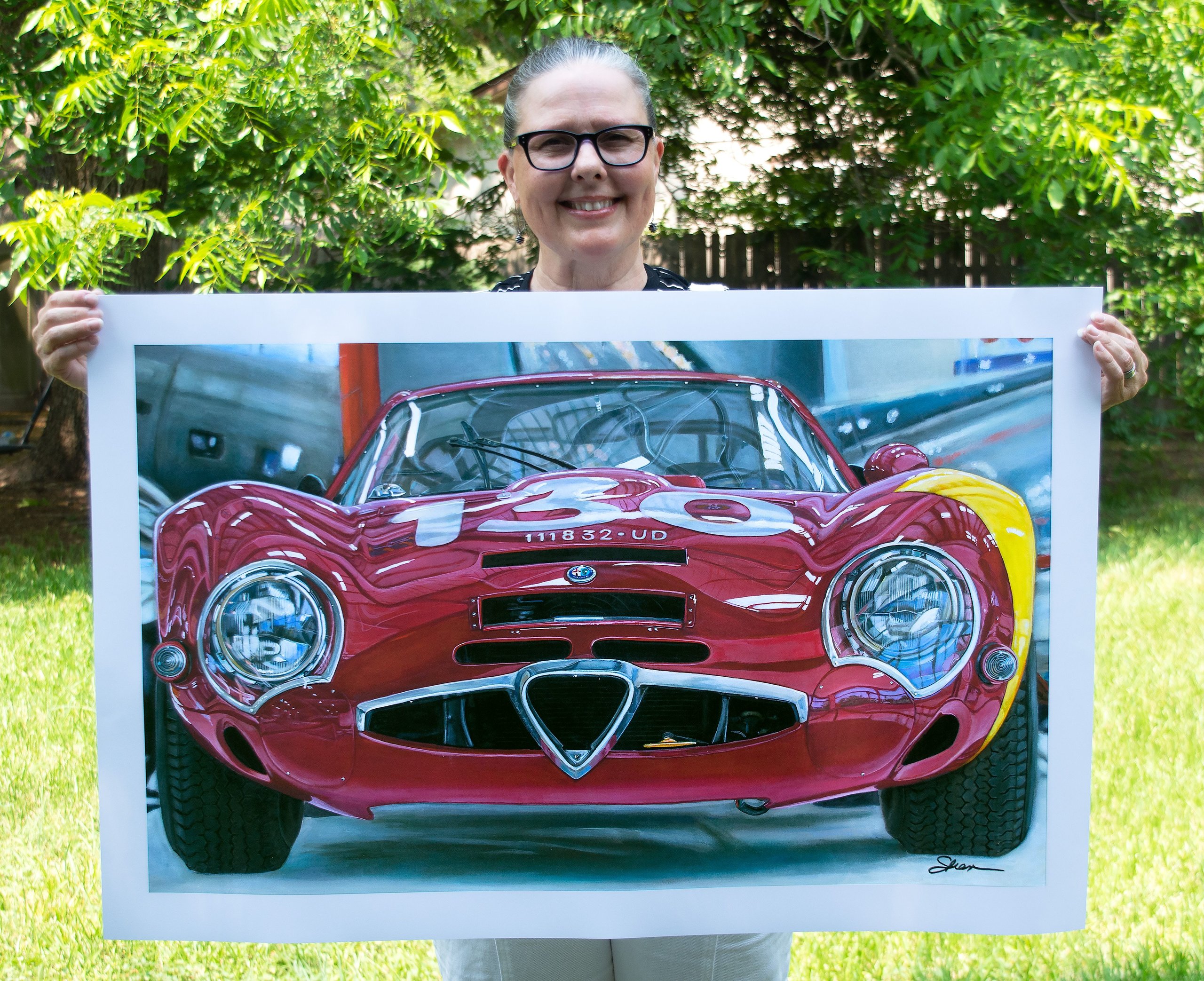 1965 Alfa Romeo Giulia TZ2 Limited Edition Fine Art Print LE 25