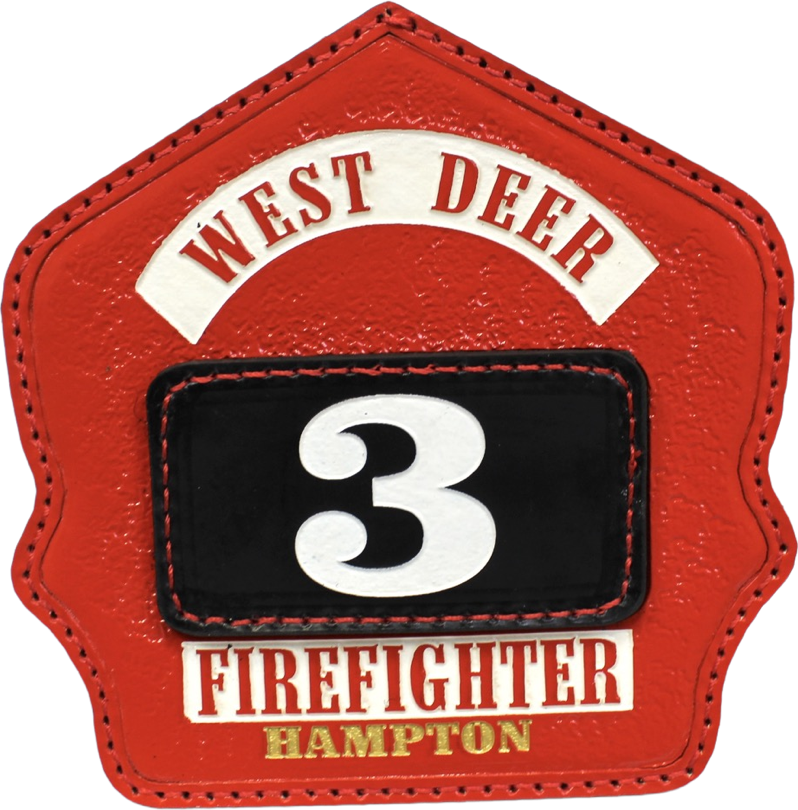 Custom Firefighter Passport Leather Fire Helmet Shield Front by Fully