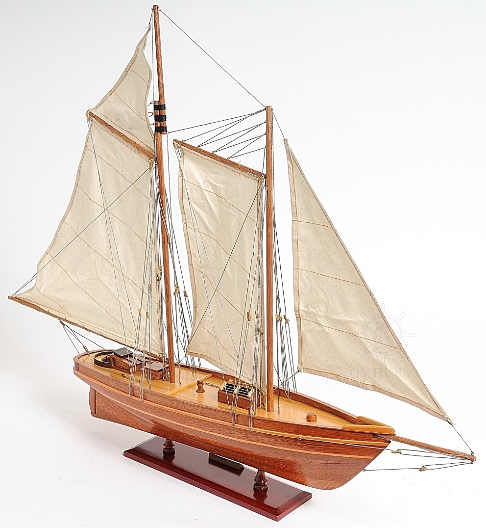 America Cup Racing Yacht Fully Assembled Model by Old Modern Handicrafts