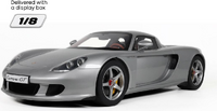 2003 Porsche Carrera GT Silver in 1:8 scale w/ Display Case