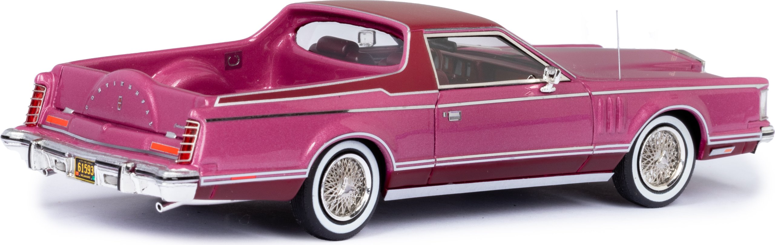 1977 Lincoln Continental Mark V Coloma Pickup bicolore violet 1/43 résine -EMUS43012B