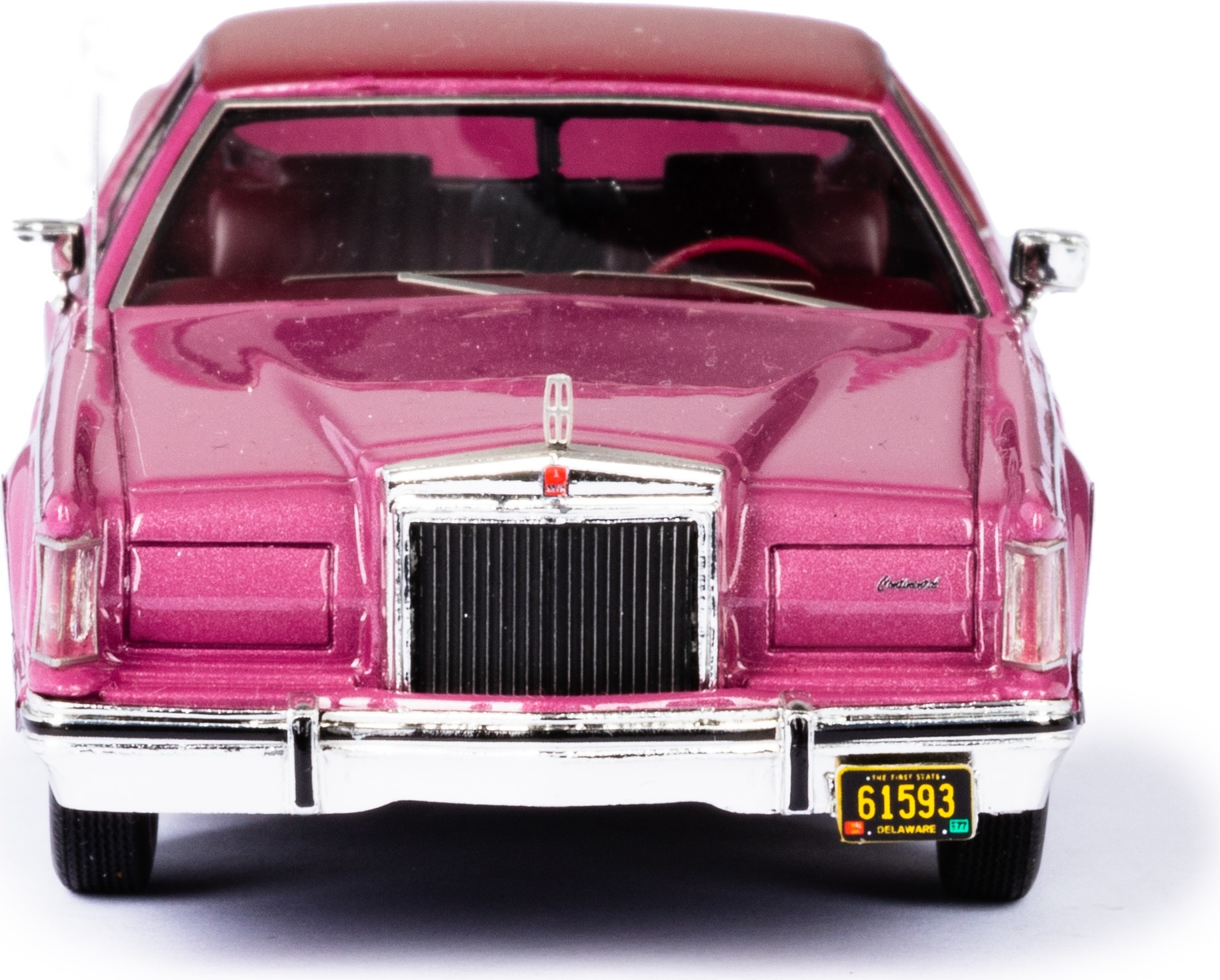 Lincoln Continental Mark V 1977 – Miniature ESVAL MODELS 1/43, Violet Bicolore, Résine Neuve