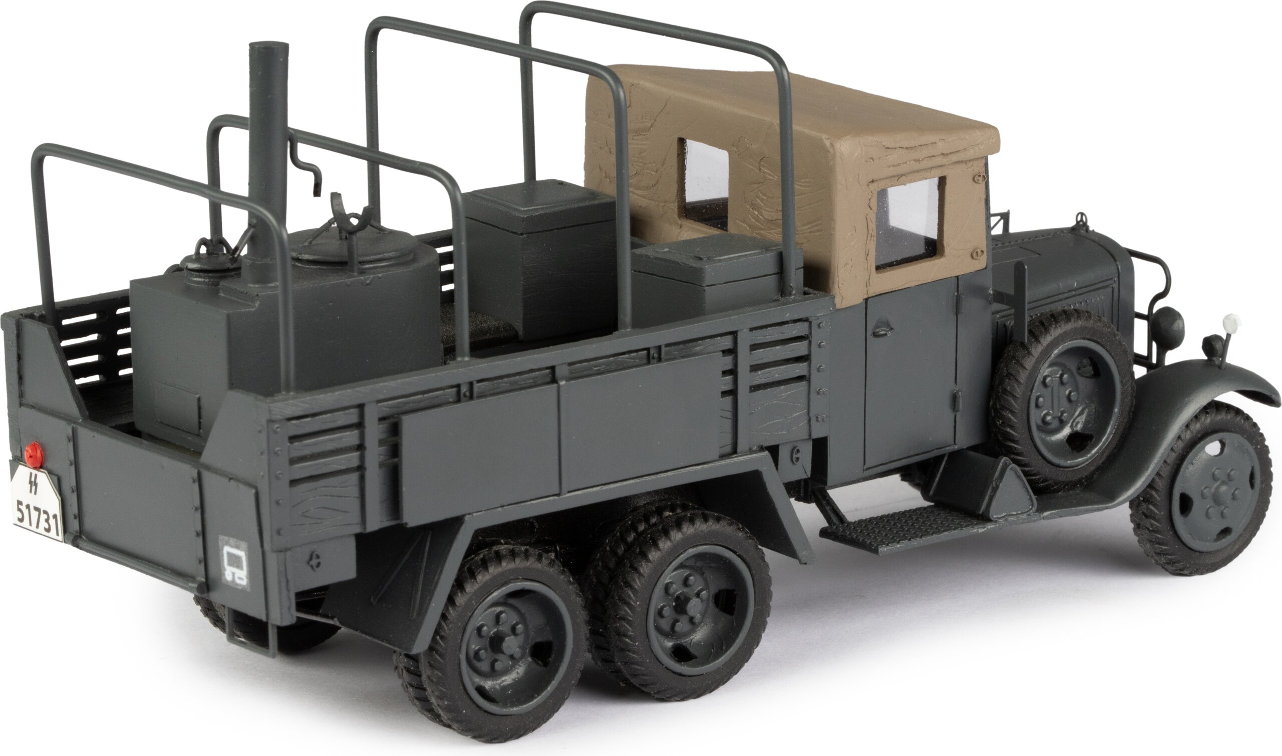 Modèle Réduit Mercedes Benz - G3a Sd.kfz. 70 Wehrmacht Military Tanker Truck 3 Assi German Army Wwii 1935 Military Grey
