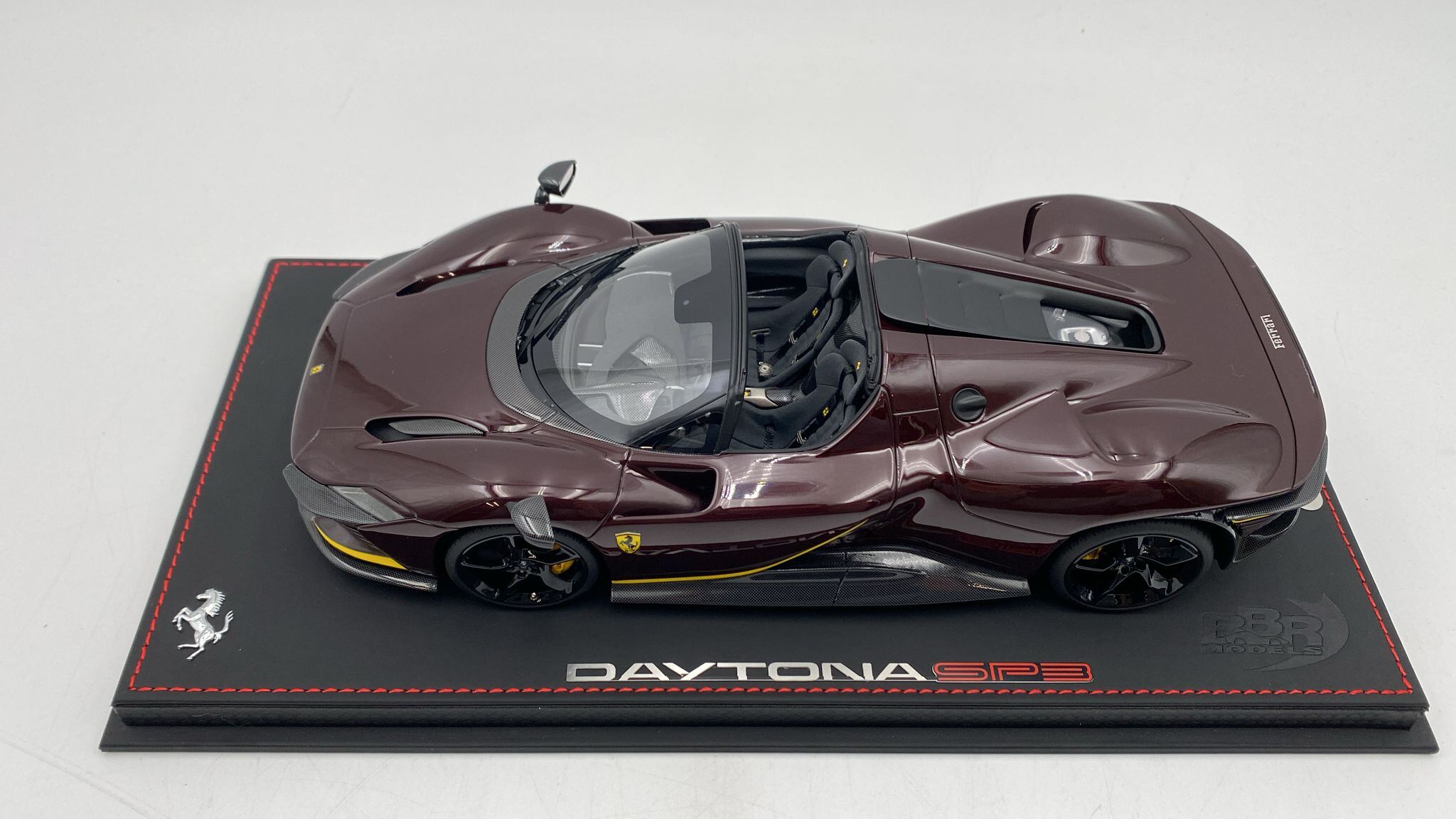 Ferrari SP3 Daytona Open Roof Ruby Red in 1:18 scale by BBR