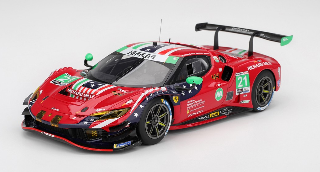 Ferrari 296 GT3 #21 AF Corse 2025 IMSA Daytona 24 Hrs in 1:18 scale by BBR