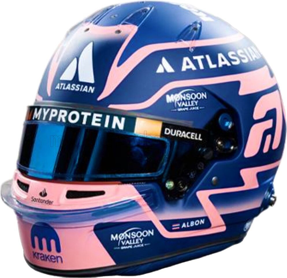 Alex Albon Team Atlassian Williams Racing #23 Season 2025 F1 helmet in1 ...