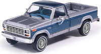 1982 F-350 XL Short Bed Blue & Silver Tu-Tone 1:64