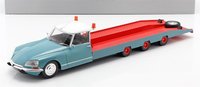 1970 Citroen DS Tissier Car Carrying Truck Blue in 1:18 Scale by CMR